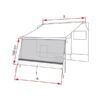 Dettaglio della rete in PVC del Sun View XL 260 • 190 cm, che offre protezione solare e privacy.