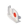 Dettaglio della spalletta frontale destra Fiamma in colore Polar White, componente per tendalino F45 Ti.