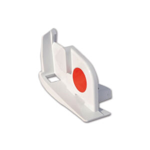 Dettaglio della spalletta frontale destra Fiamma in colore Polar White, componente per tendalino F45 Ti.