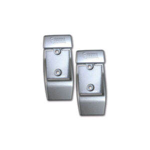 VRR1107_1-1 Coppia di Wall Brackets aluminium FIAMMA S.P.A. per il fissaggio di verande F45 L su camper e caravan, dettaglio ravvicinato.