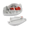 Componenti del Kit spalletta e frontale F35 di FIAMMA S.P.A. pronti per l'installazione su una tenda da sole per camper.