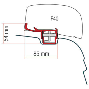Kit VWT5 / VWT6 / F40van Fiamma per montaggio veranda su furgoni Volkswagen