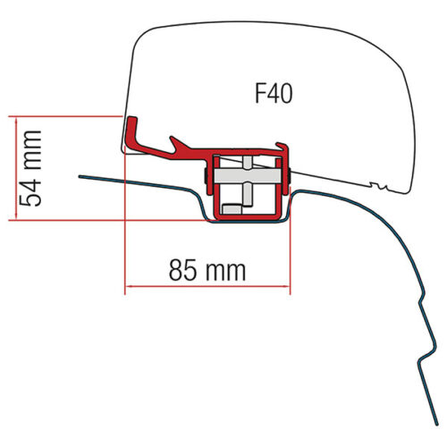 Kit VWT5 / VWT6 / F40van Fiamma per montaggio veranda su furgoni Volkswagen