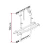Dettaglio del Kit barre per furgoni Ducato ≥'06, robusto sistema di portaggio esterno in finitura Deep Black.