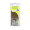 VTE16OC_1-1 Dettaglio del cappuccio coprivite Ø 13 ocra in blister, pronto per l'installazione su arredi camper.
