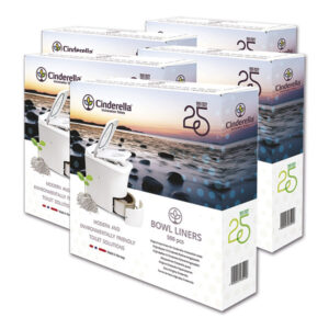 WCF209_1-1 Confezione da cinque rotoli di carta igienica 5 pack 500 fogli wc Cinderella Comfort per camper e caravan.