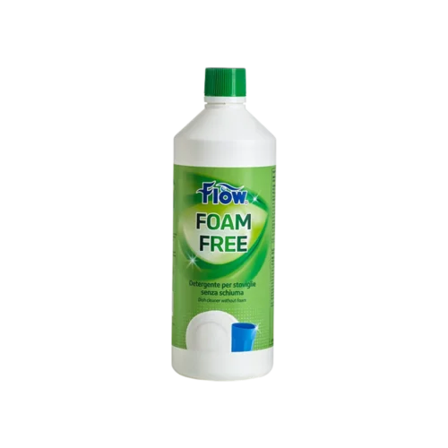 foam-free-no-ombra Bottiglia di FLOW FOAM FREE 1L, detergente specifico per scarichi cucina di camper.