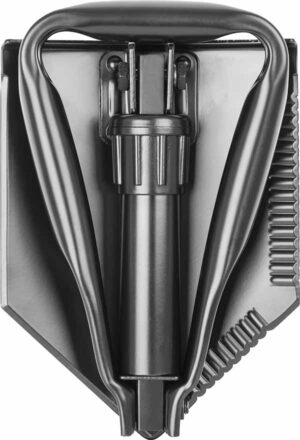 Immagine ravvicinata della Pala Trifold con manico ergonomico antiscivolo