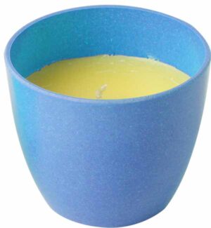 Candela alla citronella S, vista ravvicinata del contenitore e stoppino