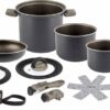 Popote Torralta compatta per cucina camper, set di pentole impilabili