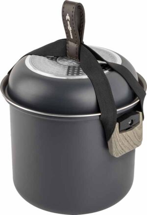 Dettaglio manico ergonomico della Popote Torralta per una presa sicura