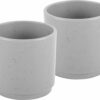 0830031C.C00_2 Dettaglio della finitura in ceramica Dolomit del Set 2 Espresso, resistente e elegante.