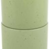 0830031C.C43_3 Le due tazzine del Set 2 Espresso Dolomit green impilate per un facile stoccaggio in camper