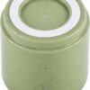 0830031C.C43_5 Vista del Set 2 Espresso Dolomit green posizionato accanto a una macchina da caffè portatile